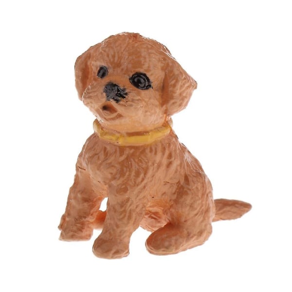 1:12 Miniature Hundestatue Figur Dukkehustilbehør 2,9x2,5cm