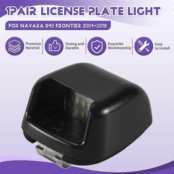 2004-2018 Nissan Navara D40 Frontier LED nummerpladepære black