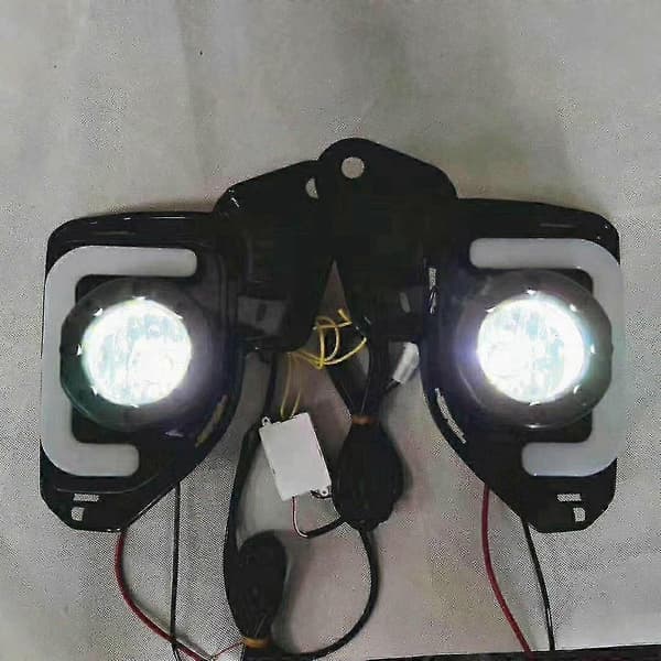 2 stk. LED 12V ABS bil tåkelys DRL kjørelys for Hiace 2014 2015 2016 2017 2018 med Tur