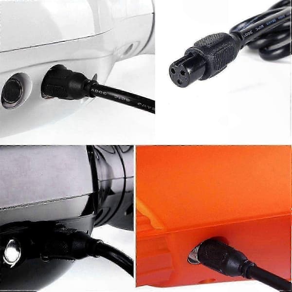 42V 2A Laddare för Elscooter Hoverboard Batteri Strömadapter black One Size