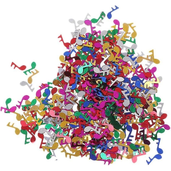 Musiikkikonfetti Värikäs konfettijuhlapöytäkoristelu hääsyntymäpäivän morsiussuihkun musiikkijuhliin