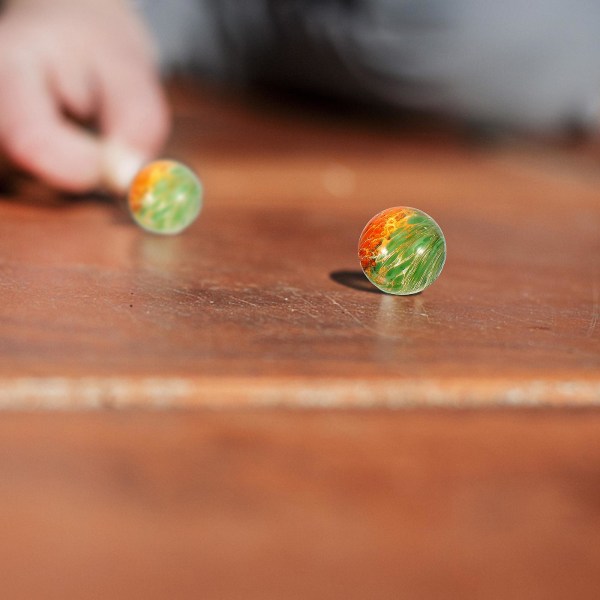 30 stk runde klinkekuler perler farget glasskuler Barn glasskuler leketøy Små fargede klinkekuler