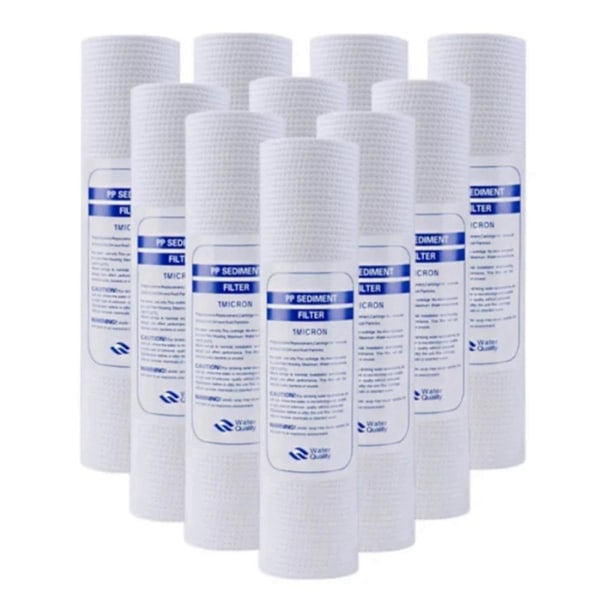 10 ST Universal vattenfilter PP bomullsfilter Sedimentvattenfilter Polypropenmaterial , 1 Mi
