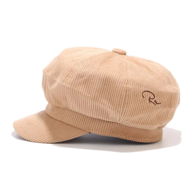 Vild Ny Kordbroderad Åttkantig Mössa Mode Liten Fräsch Alfabet Retro Casual Baskrar Högkvalitativa Herr- och Damhattar