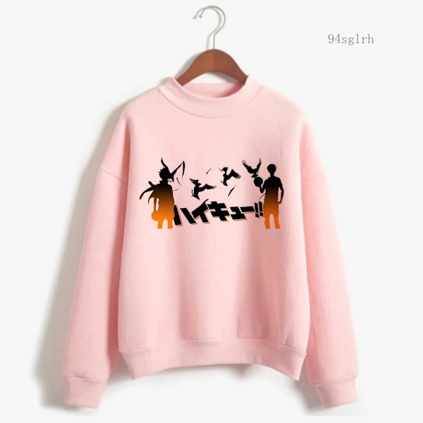 Anime Haikyuu Hoodie Toppar Herr Harajuku Mode Streetwear Kawaii Oya Grafisk Crewneck Pullovers Unisex Sweatshirt Man 11315 11315 L