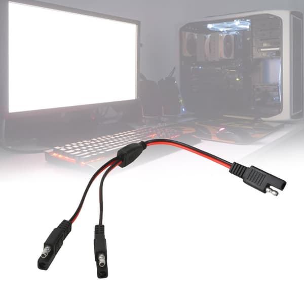 SAE-kabel til bilforlængerkabel Y-splitter 1 til 2 SAE 18AWG