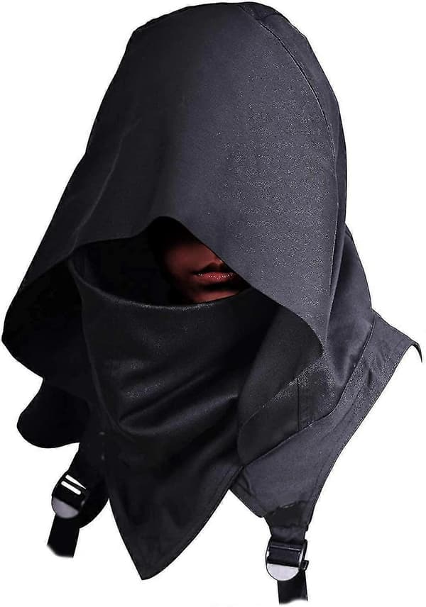 Cyberpunk Rogue Cowl Hette Skjerf, Assassin Kostyme Hette Vinter Unisex Kappe Hatt
