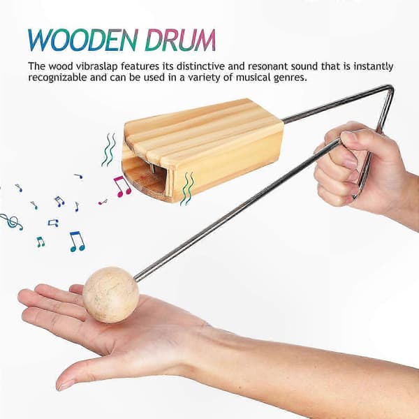 Træpercussion-lydinstrument til musikundervisning og leg 33.00X16.00X3.00CM