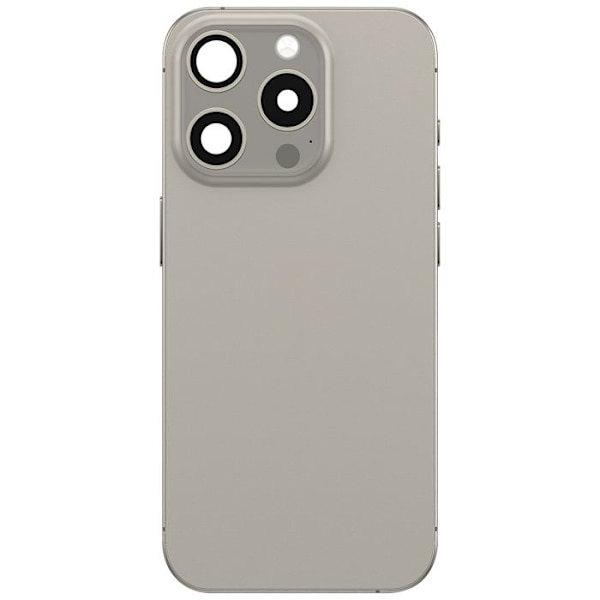 Battery Cache for iPhone 15 Pro with Pre-assembled Chassis and MagSafe Module Light Gray Grå