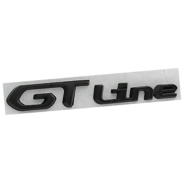 Otwoo 3d metalllogotyp Gt-bokstäver Bilkoffert-emblem märkesdekal för Peugeot 208 308 3008 207 508 5008 408 Gt Line-dekaltillbehör GT Line Black