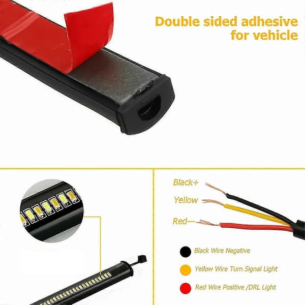 2 stk. Motorcykel LED Blinklys - YuJia Black