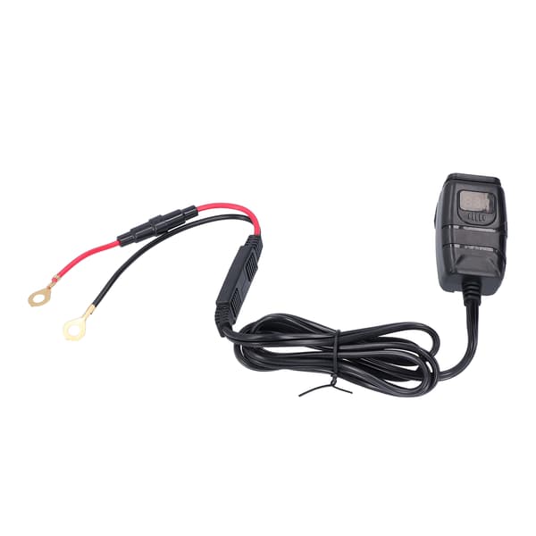 Motorsykkellader QC3.0 Dobbel USB Vanntett Strømadapter med Voltmeter På/Av-knapp