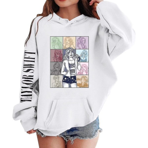 Pige Hoodies 1989 Casual Taylor Sweatshirt Børn Drenge Swifts Trøje Med Hætte Koncert Outfit Til 4-14 År-www 10 to 11 Years 05 white