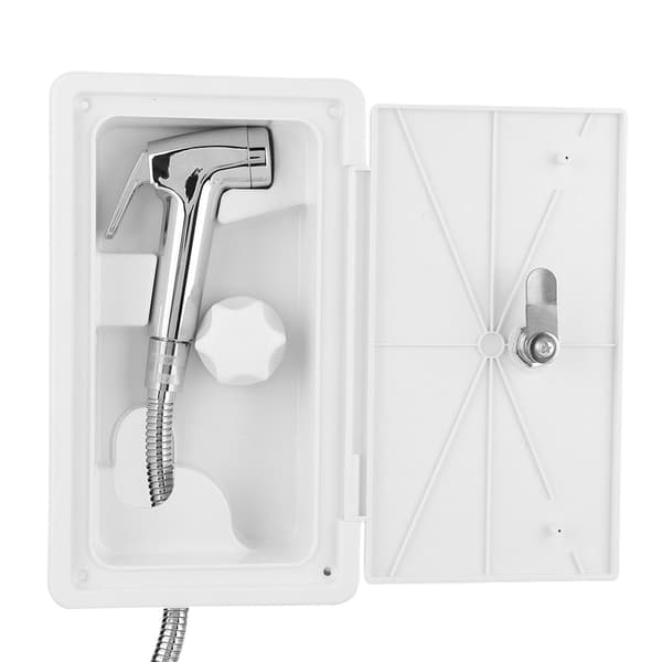 External Shower Box Hot/Cold Switch with 2 Keys for Marine Boat RV Caravan