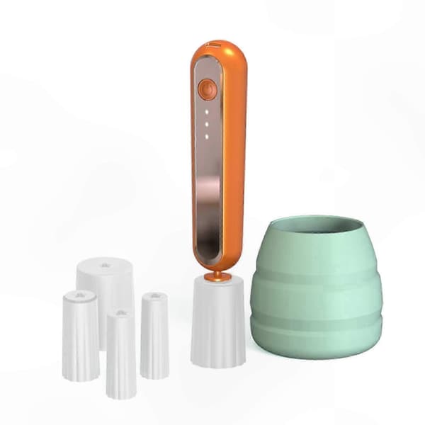 Automatisk makeupbørsterenseværktøj, orange