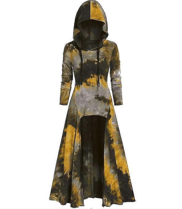 Mode Tie-dye Långärmad Hoodie Dam Höst/Vinter Klänning L