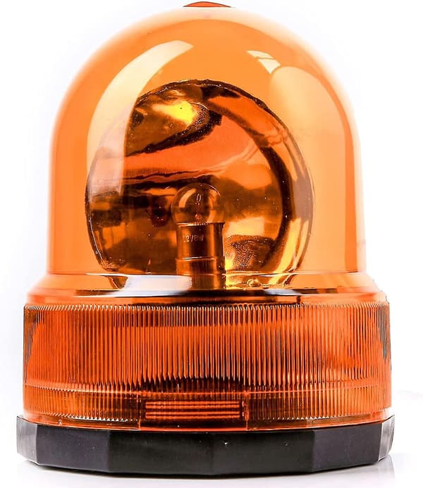 12v Orange Roterende Blinklys - Magnetisk Nød-/advarselslys Passer Til Ethvert Køretøj
