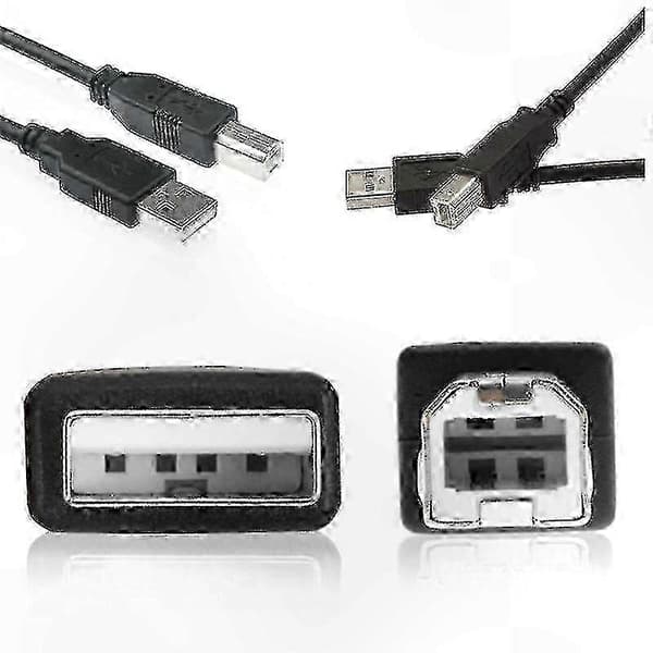 MIDI till USB-kabel för 61/49/25 tangentbordskontroller - Kompakt adapteranslutning Black