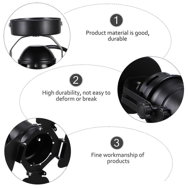 1 stk. Multifunktionel LED Spotlight Retro Stil Spotlight Indendørs Loftlampe Black 19X10X8.5CM