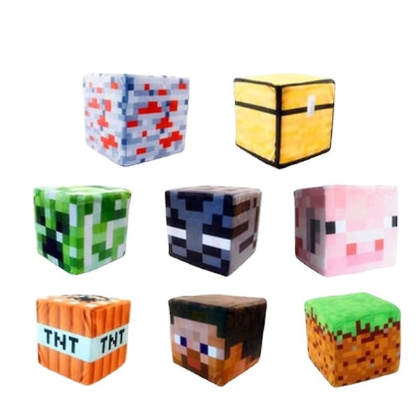 Minecraft Plussj Felleboks Hage Puter Pute Dukke 20cm