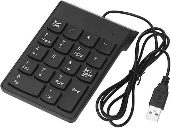 18-tasters bærbar slank mini numerisk tastatur