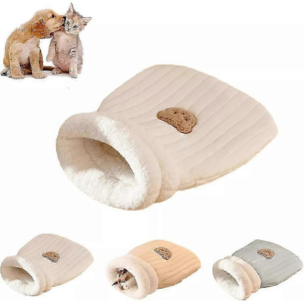 Koselig Vinter Katte Sovepose, Vaskbar og Lukket Blue gray L code