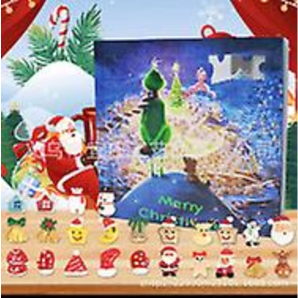 Julkalender Halloween Blind Box Jul Grinch Horror Blind Box 24 Nedräkningskalender Blind Box style 1