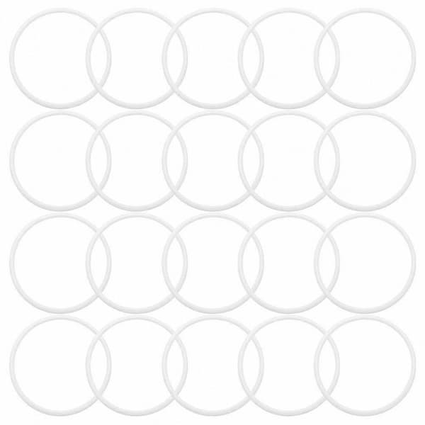30 stykker plastik kransringe til gør-det-selv-håndværk og drømmefangerrammer White 6.00X6.00X0.50CM