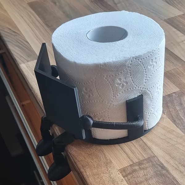 Sjov toiletpapirholder, justerbart hængsel, hjem/kontorCJY Svart-