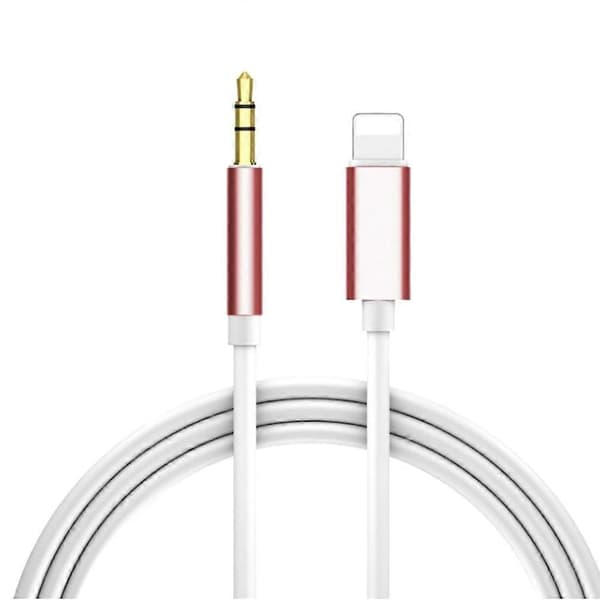 Aux-kabel til bil til 3,5 mm Aux-kabel til iPhone 5 og nyere modeller og iPad - Guld