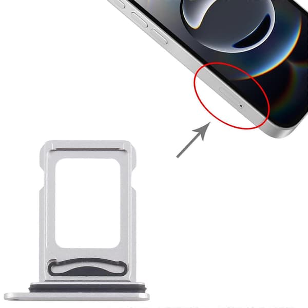For iPhone 16e SIM + SIM-kortbrett Silver