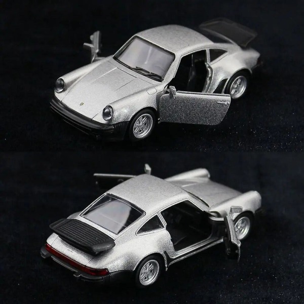 1/36 Porsche 911 Lekebilmodell Rmz City Miniature Racing Free Wheels Pull Back Diecast Metal Collection Gave Til Barn Gutt Silver