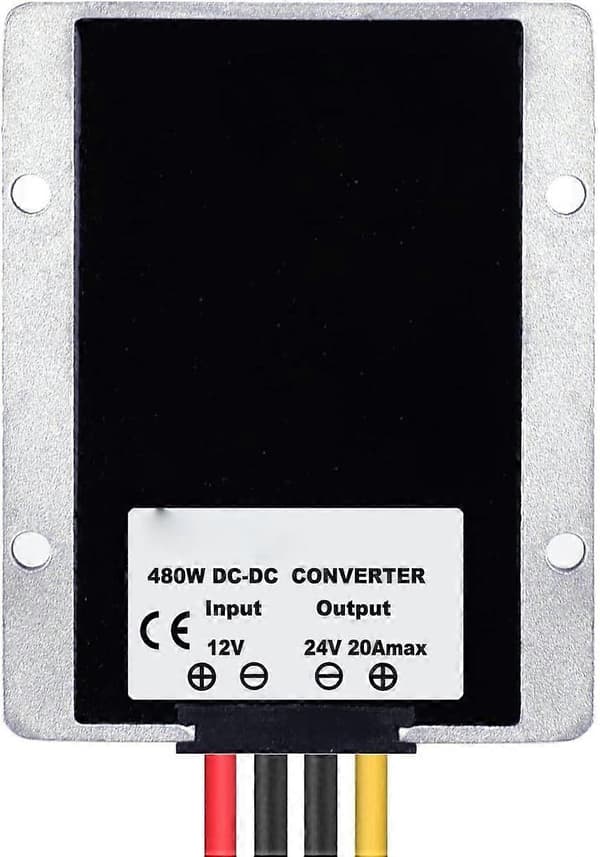 DC/DC 12V - 24V tehostusmuunnin 20A 480W jännitteensäätömoduuli autoon