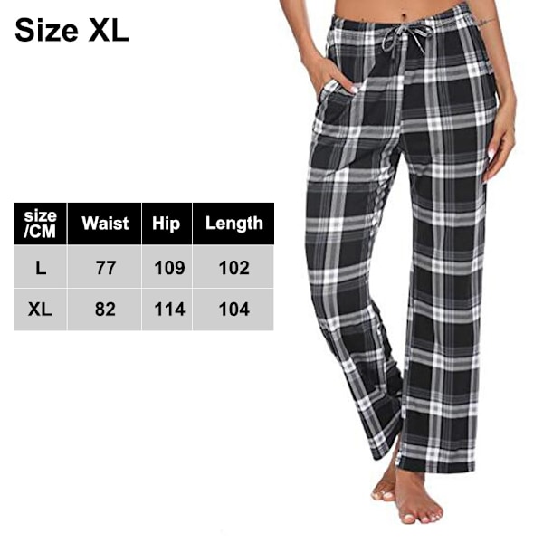 Dam Pyjamasbyxor Sömnkläder Buffelrutig Pyjamas Stil 4 Style 4 XL