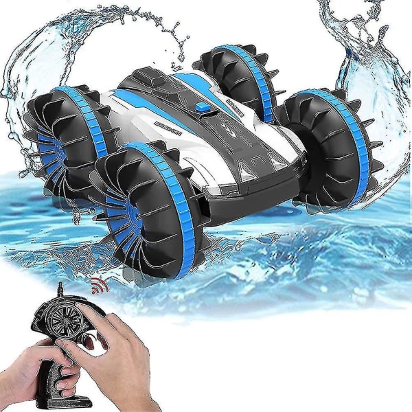 Rc-autot, vedenpitävä stunt-auto Amfibinen Rc-auto, joka ajetaan kahdelta puolelta vedessä