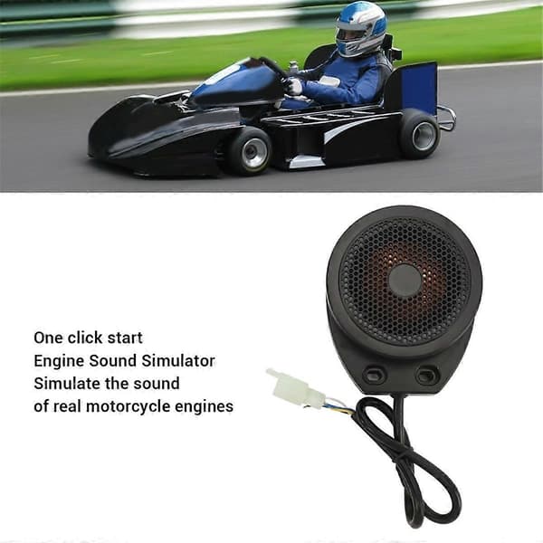 Motorcykelmotorlydsimulator Universal DC12V til 80V MotorCJY Black