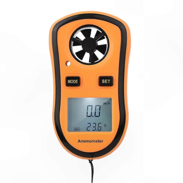 Bärbar Digital Anemometer Vindmätare, 104.3x57.8mm Orange