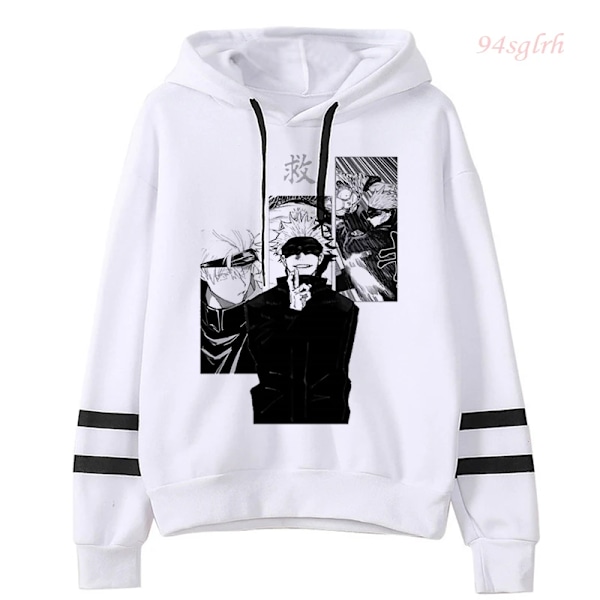 Unisex Jujutsu Kaisen Anime Yuji Itadori Hoodies Herre Harajuku Gojo Satoru Kawaii Manga Grafisk Streetwear Genser Pullover 15514 15514 Asian L