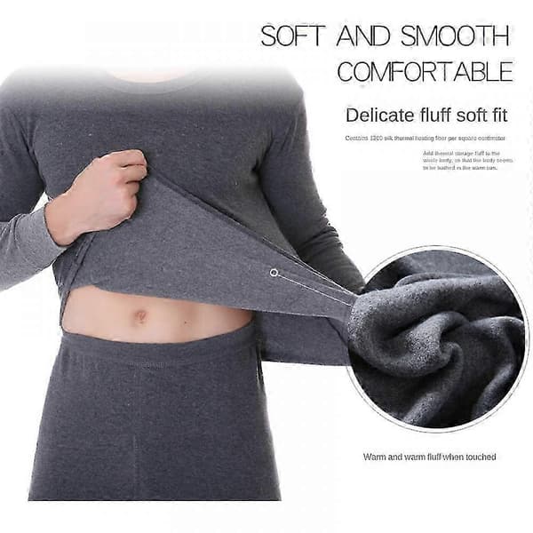 Undertøysett for menn, mørkegrå Dark Gray XXXXL
