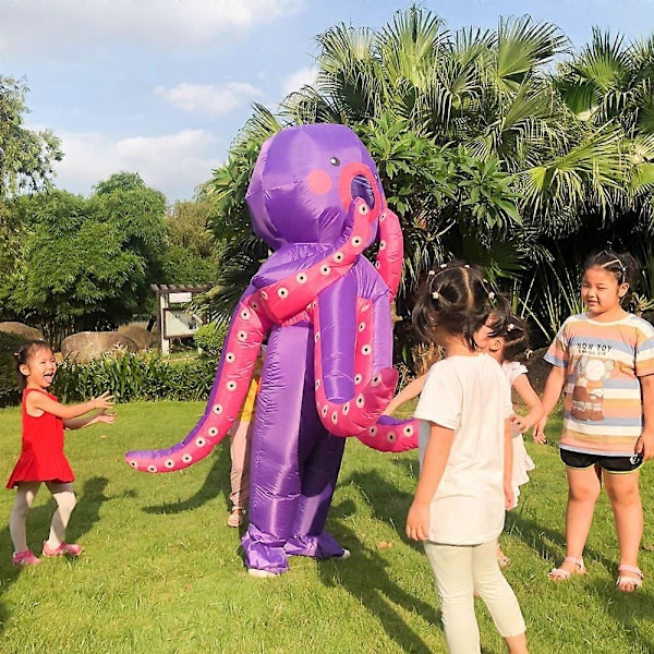 Nytt Oppblåsbart Cosplay Klovn Ku Bjørn Bleksprut Frosk Blås Opp Kostyme Fancy Party cuttlefish