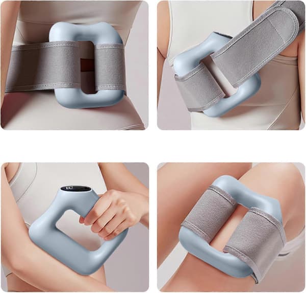 Elektrisk Fascia Ring Ergonomisk Dybdevævsmassager med USB-opladning, Blå