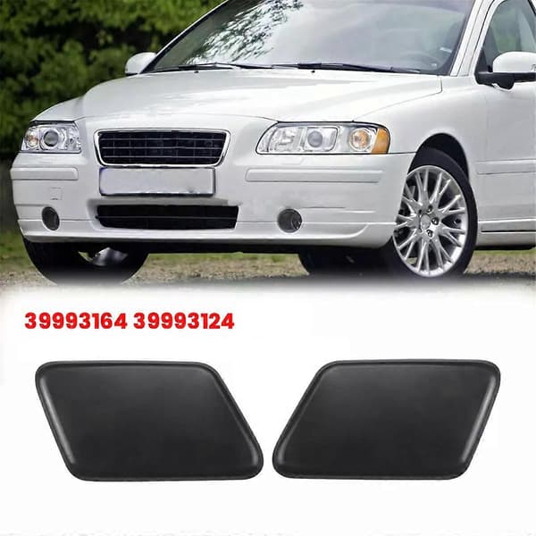 Frontlyktspylermunnstykksdeksel for bil, for S60 2005-2009 Black Left