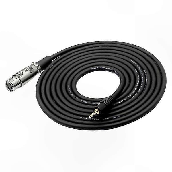 3-pin XLR hunn til 3,5 mm hann mikrofonkabel - 2,5 m lydkabeladapter