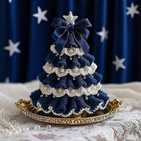 DIY Handmade Crocheted Christmas Tree Kit, Tree Arch Bead Embellishment, Beginner Crochet Kit with Yarn Hook Beads Instructions, Chr [DB],CJY D