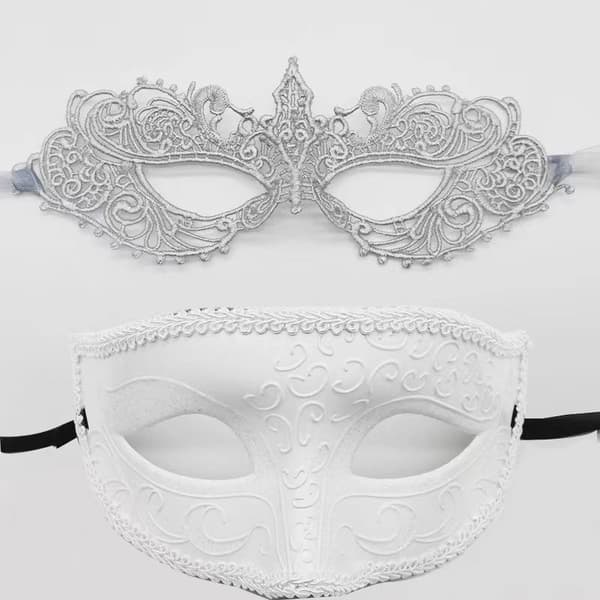Maskeradskydd, mode spets par maskeradskydd, CJY White