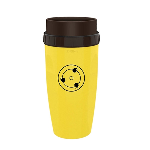 Portabel Locklös Vridmugg med Isolerat Rostfritt Stålstativ Kaffekopp Yellow wheel