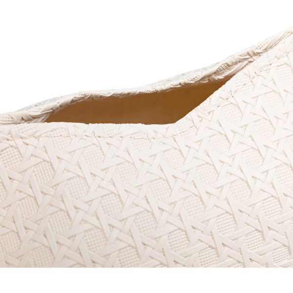 Servietboks, Moderne Rektangulær PU Læder Servietholder, Vævet Vådservietholder (Beige)