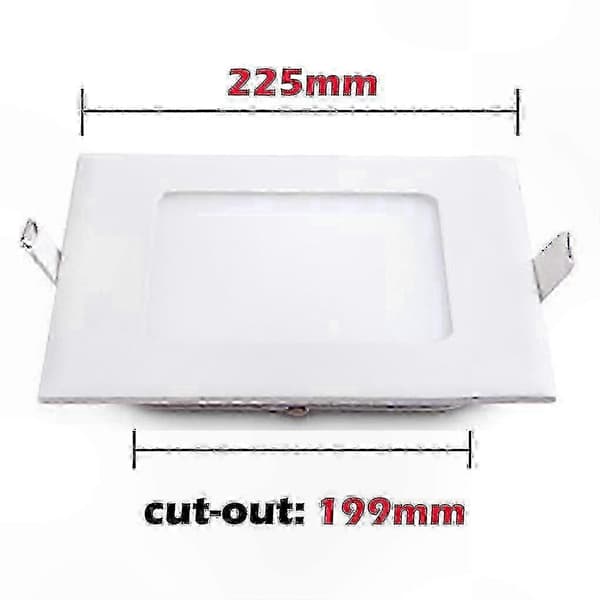 Fyrkantig LED-panelbelysning, 18W infälld downlight, kallvit, AC-driven