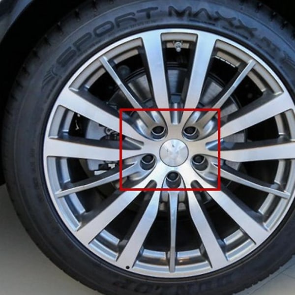 Veeki For Maserati Wheel Center Cover Ghibli Geberit President Levante 60mm - Silver (paket med fyra)