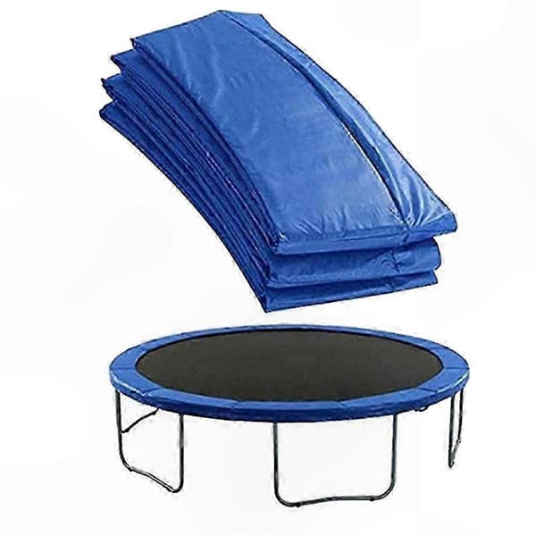 Rund Trampolin Säkerhetskantskydd för Fjäderskydd Tillbehör Ersättningsvaddering Skyddsmatta Överdrag Blue